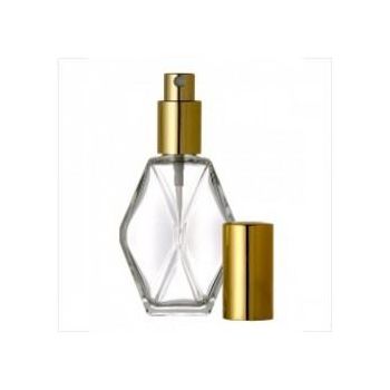 30ml Diamond Shape Glass Bottle With Gold atomizer