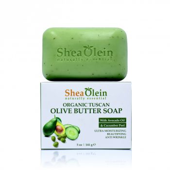 Organic Tuscan Olive Butter Soap with Avocado Oil & Cucumber Peel