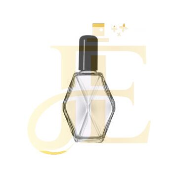 60ml Diamond Shape Glass Bottles with Black Cap
