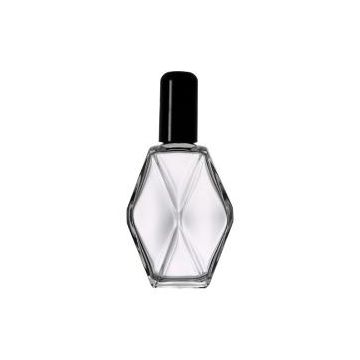 30ml Diamond Shape Glass Bottles with Black Cap