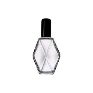 60ml Diamond Shape Glass Bottles with Black Cap