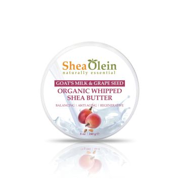 Goat’s Milk & Grape Seed Organic Whipped Shea Butter