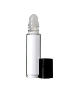 10ml Roll-on Clear Plain Glass Bottle with Ball & Black Cap