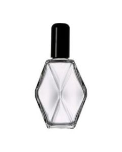 30ml Diamond Shape Glass Bottles with Black Cap