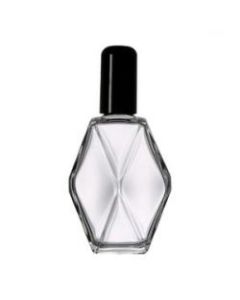 60ml Diamond Shape Glass Bottles with Black Cap