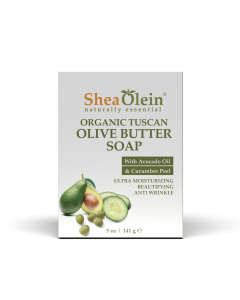 Organic Tuscan Olive Butter Soap with Avocado Oil & Cucumber Peel
